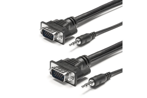 TESCA Cordon VGA + audio male / male faible diametre & tête compacte de 5m
