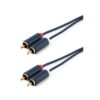TESCA Cordon moulé HQ awg24 gaine souple 2 RCA males / males de 1m
