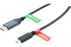 TESCA Cordon vidéo 4K@60Hz USB C male vers HDMI male de 3m