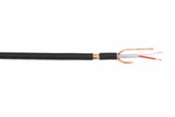 TESCA Microphone double guipage 2 x 0,22mm² gaine noire