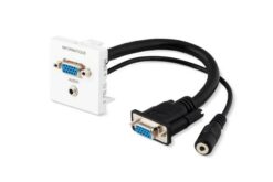 TESCA Plastron LEGRAND HD15 F + Jack 3,5 F vers HD15 F + Jack 3,5 F de 0,2 m