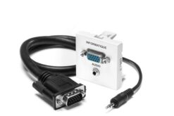 TESCA Plastron LEGRAND HD15 F + Jack 3,5 F vers HD15 M + Jack 3,5 M de 10 m