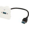 TESCA Plastron LEGRAND USB A 3 F vers USB A 3 F de 0,2 m