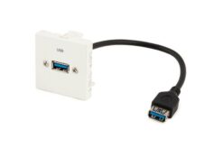 TESCA Plastron LEGRAND USB A 3 F vers USB A 3 F de 0,2 m