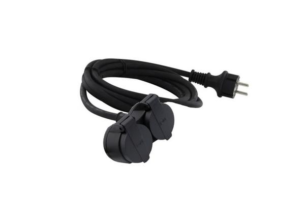 TESCA Prolongateur H07RN-F 3G2,5mm² en PC16 IP44 Male / double Femelle de 20m
