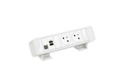 Bloc Bureau 2x2P+T F/B USB A+C 15W 1 RJ45 CAT6 FTP à raccord