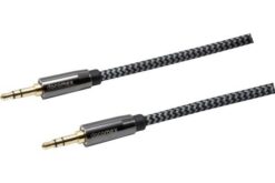DACOMEX CORDON JACK STEREO 3,5mm METAL + NYLON mat. recyclés-0.5m