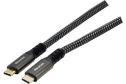 DACOMEX cordon USB3.2 Gen2 10Gbps C-C 100W METAL+NYLON MATERIAUX RECYCLES  -0.5m
