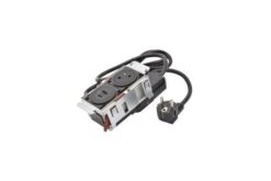 Disq In Incara 2 postes 2P+T + USB A+C - noir
