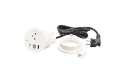 Disq80 Incara 2P+T + USB A+C + sortie de câble + cordon fich