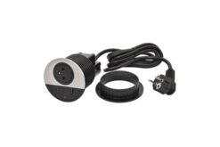 Disq80 Incara metal prise f/b usb a+c cordon 2m avec fiche