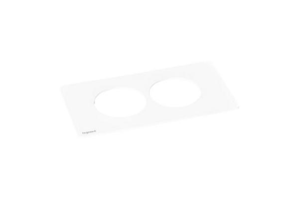 Incara - Plaque Disq In - 2 postes blanc - épaisseur 2mm - b