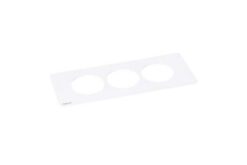 Incara - Plaque Disq In - 3 postes blanc - épaisseur 2mm - b
