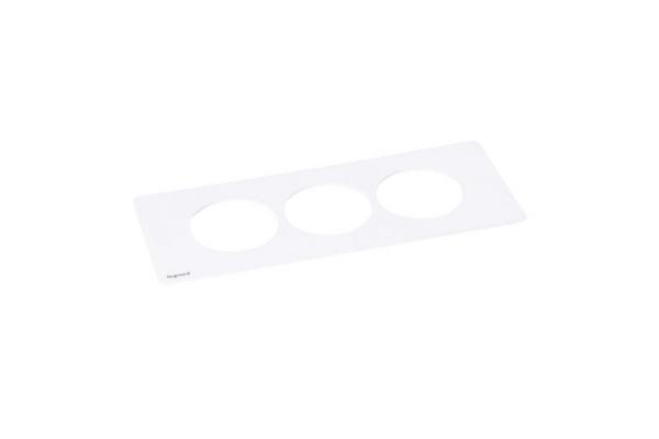 Incara - Plaque Disq In - 3 postes blanc - épaisseur 2mm - b