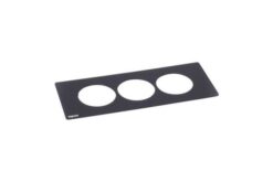 Incara - Plaque Disq In - 3 postes noir - épaisseur 10mm - n