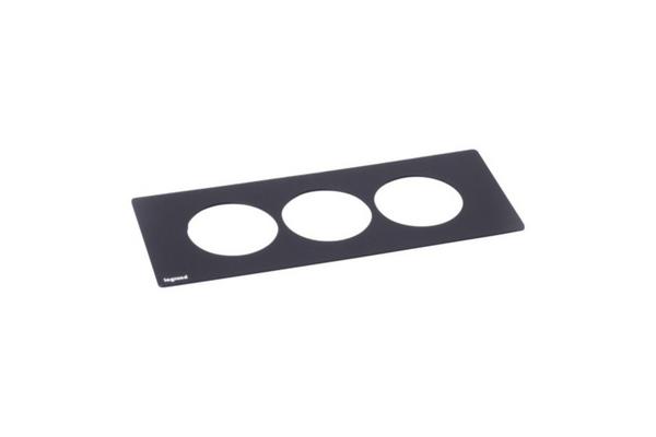 Incara - Plaque Disq In - 3 postes noir - épaisseur 10mm - n