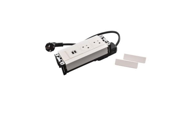 Multilink Incara horizontal pour mobilier 2x2P+T + USB A+C -