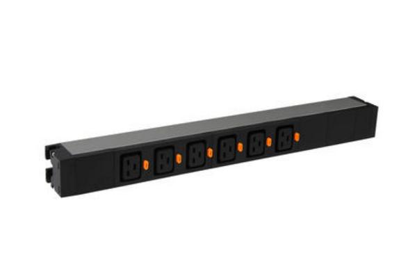 PDU standard 19pouces 1U LCS³ - 6xC19 verrouillables + racco
