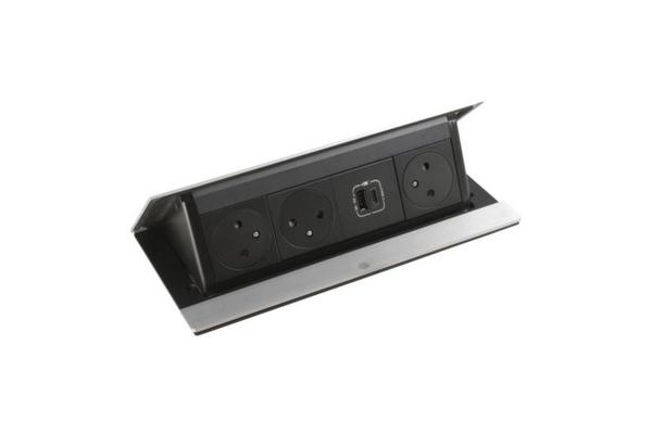 Pop up Incara 3x2P+T Surface-chargeur USB Type-A+C - 8 modul