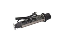 Tower 60 Incara Ø60mm 3 prises 2P+T + 1 chargeur USB Type-A