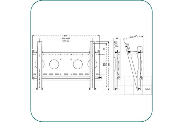AAVARA Support mural EF4030 inclinable pour écrans 26-52"