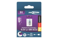 ANSMANN Accu lithium block E - 9V, rechargeable Type-C