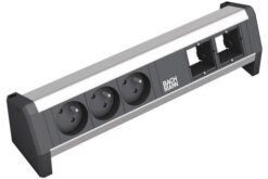 BACHMANN Bandeau modulaire DESK 1 3 prises + 2 emplacements