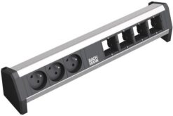 BACHMANN Bandeau modulaire DESK 1 3 prises + 4 emplacements