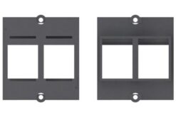BACHMANN Plastron vide 2 embases keystone (RJ45, USB, HDMI)
