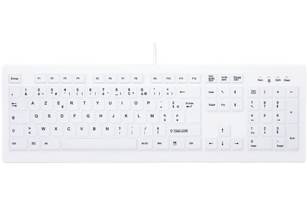 CHERRY Clavier AK-C8100 USB IP65 blanc (FR)