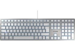 CHERRY Clavier KC 6000 SLIM FOR MAC USB argent/blanc