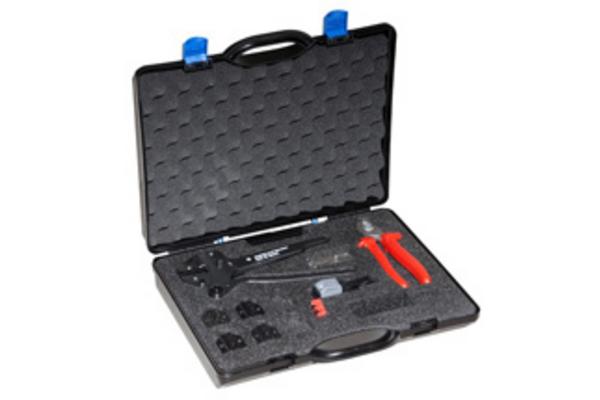 COFFRET COMPRENANT 1 PINCE A SERTIR "R" / OUTILS DENUDAGES ET PT-BNC