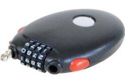 Cadenas à code avec câble acier rétractable 1,8m