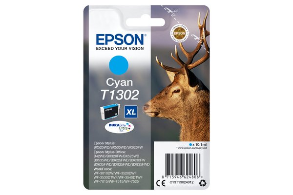 Cartouche EPSON C13T13024012 T1302 DURABrite - Cyan