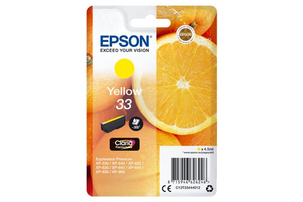 Cartouche EPSON C13T33444012 - Yellow