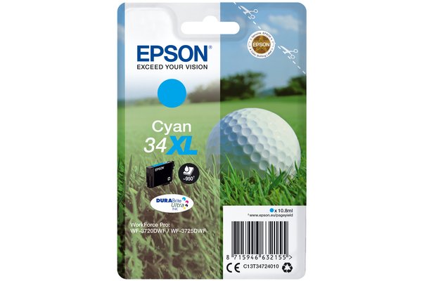 Cartouche EPSON C13T34724010 XL - Cyan