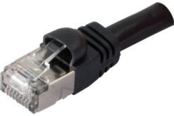 Cordon RJ45 VoIP catégorie 6 S/FTP snagless noir - 6 m