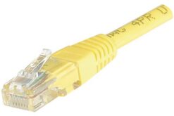 Cordon RJ45 catégorie 6 U/UTP jaune CCA - 15 m