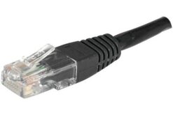Cordon RJ45 catégorie 6 U/UTP noir CCA- 1 m