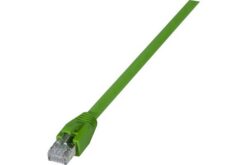 Cordon RJ45 catégorie 6A S/FTP LSOH PUR snagless vert - 2 m