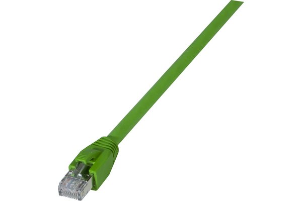 Cordon RJ45 catégorie 6A S/FTP LSOH PUR snagless vert - 2 m