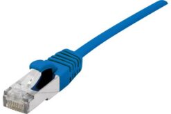 Cordon RJ45 catégorie 6A S/FTP LSOH Ultra Fin bleu - 5 m