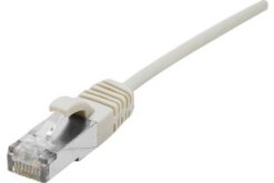 Cordon RJ45 catégorie 6A S/FTP LSOH Ultra Fin gris - 0,3 m