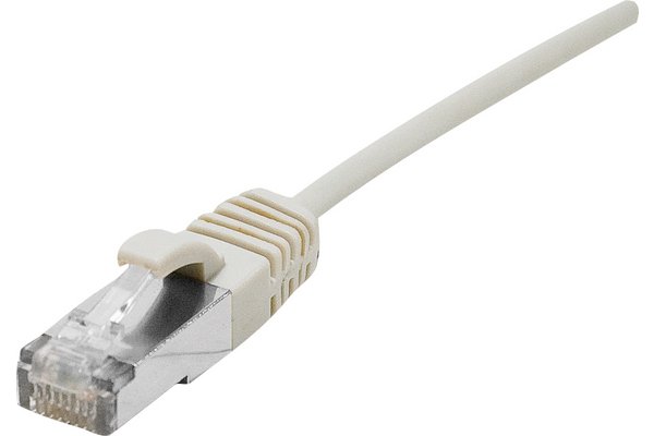 Cordon RJ45 catégorie 6A S/FTP LSOH Ultra Fin gris - 0,3 m