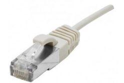 Cordon RJ45 catégorie 6A S/FTP LSOH Ultra Fin gris - 2 m