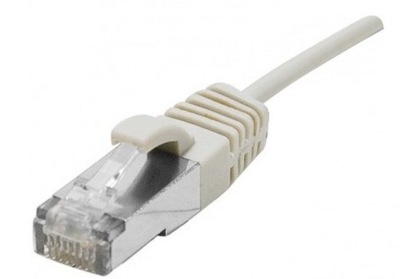Cordon RJ45 catégorie 6A S/FTP LSOH Ultra Fin gris - 3 m