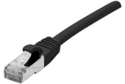 Cordon RJ45 catégorie 6A S/FTP LSOH snagless noir - 2 m