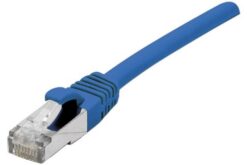 Cordon RJ45 certifié GRS CAT 6 F/UTP snagless bleu - 0,15 m