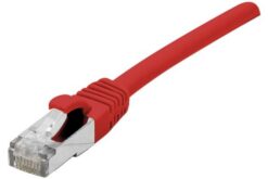 Cordon RJ45 certifié GRS CAT 6 F/UTP snagless rouge - 0,15 m