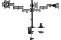 DACOMEX Support de bureau D27-100CG-3 3 écrans 13-27"